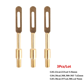 

3pcs/lot .22Cal-.38Cal Gun Cleaning Jags Brush Kit Solid Brass Slot Tips Clean Patch Puller Airsoft Hunting Cleaning Tools