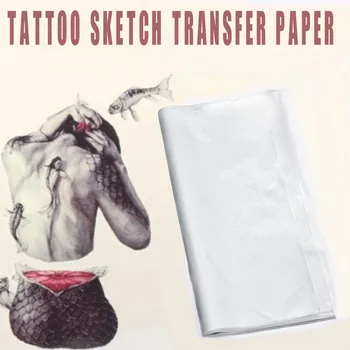 

Tattoo Transfer Paper Tattoo Supplies Copy Carbon Tracing Paper Sketch Draft Paper Good Transparency Soft Line 100pcs tatuagem