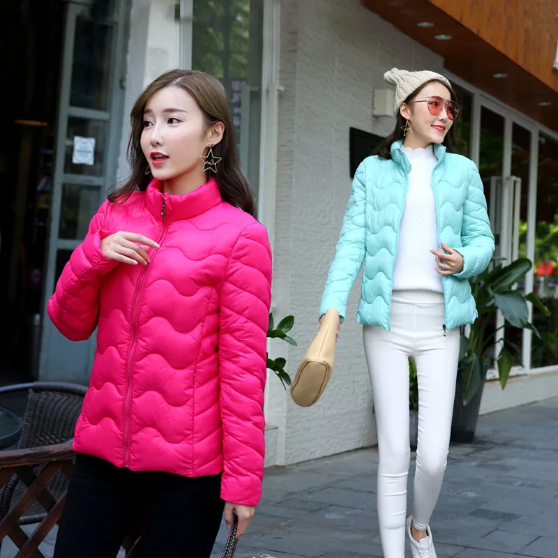 

Thin down Jacket Women's Short Cotton-padded Clothes Autumn And Winter Korean-style Fashion WOMEN'S Dress Slim Fit Warm down Jac