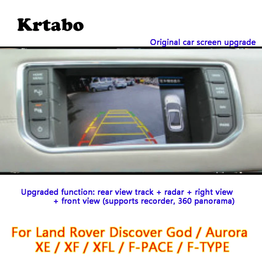 

For Land Rover Discovery Aurora XE XF XFL F PACE F TYPE Original car screen upgradeRear view track radar right view front