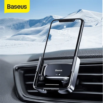 

Baseus Car Phone Holder Mini Electric Gravity Magnetic Holder Air Outlet Mobile Phone Clip Holder For iPhone 11X XS Samsung S9
