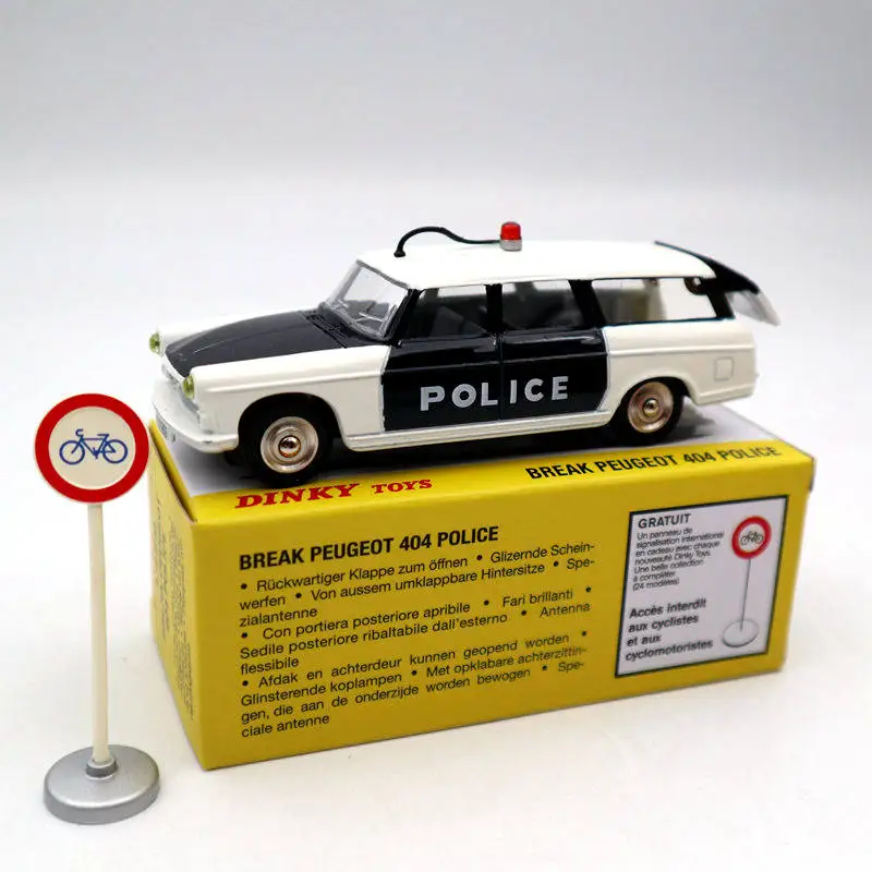 Atlas 1/43 Dinky игрушки 1429 BREAK PEUGEOT 404 полиция миниатюры литые модели Коллекция