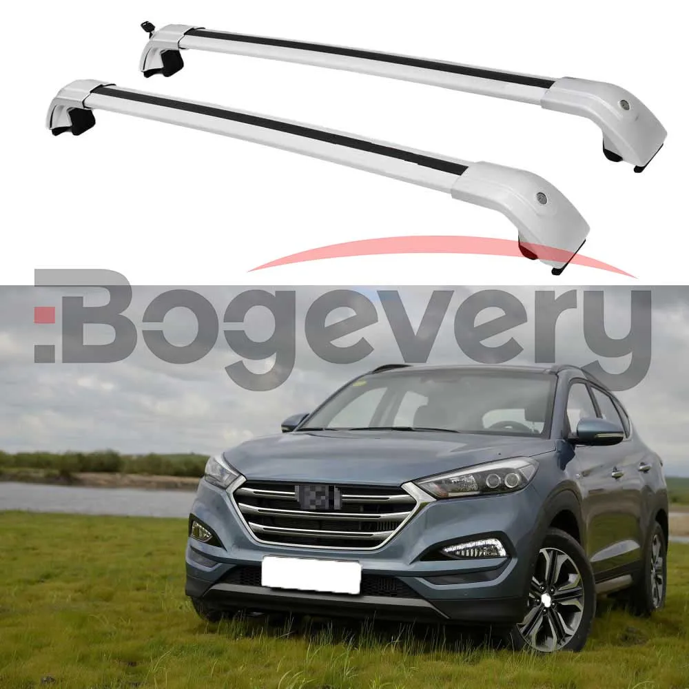 New Silver Baggage Crossbar Cross Bars Roof Racks Rail Fit for Hyundai