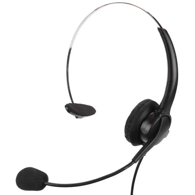 Office Headset Plug And Play Mono Black Professional Call Center