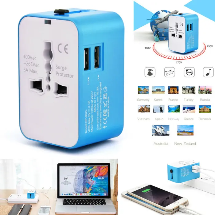 Многофункциональная розетка преобразователя с двумя usb-портами 100-250 в беззвучный энергосберегающий адаптер GK99