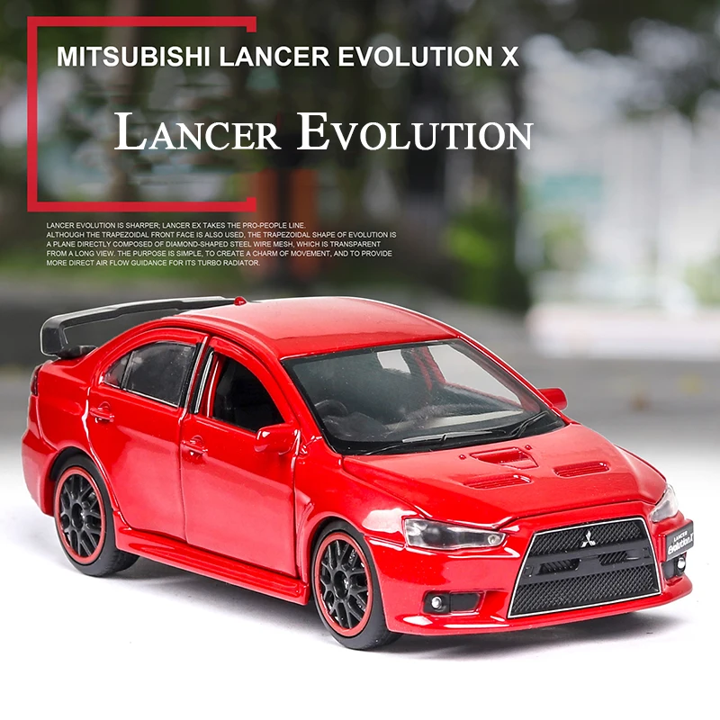 1:32 Mitsubishi EVO Lancer Evolution, игрушечный автомобиль из сплава, литая под давлением и Игрушечная модель автомобиля, игрушечные машинки для детей, подарки на день рождения, Рождество