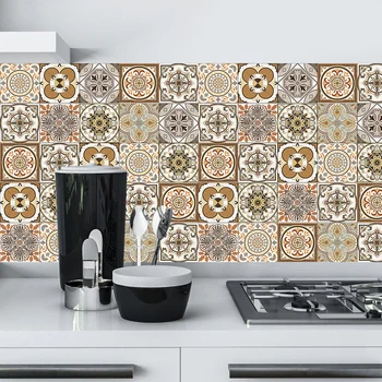 10152030cm Retro Strip Tiles Wall Stickers Bathroom Kitchen Stairs Tile Ceramics Decoration Wallpaper Peel Stick Art Mural