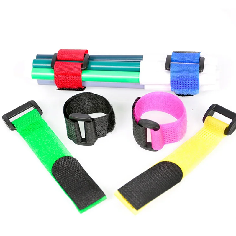 

nylon Reverse buckle velcros magic hook loop fastener cable ties velcroing strap sticky Line finishing
