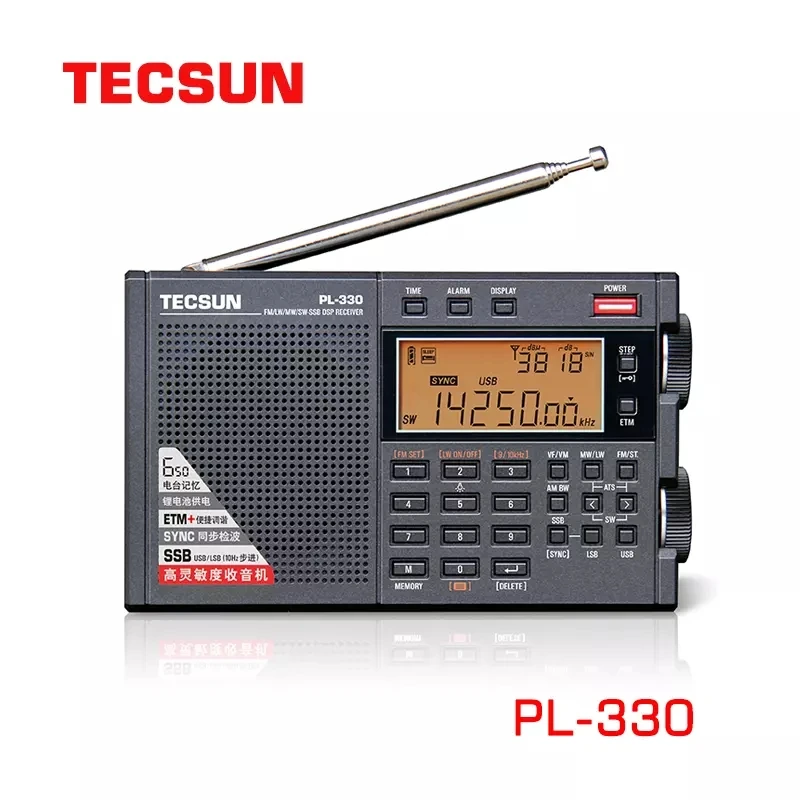 

Original Tecsun PL-330 Radio Receiver FM/MW/SW/LW all band portable radio FM + BL-5C Battery