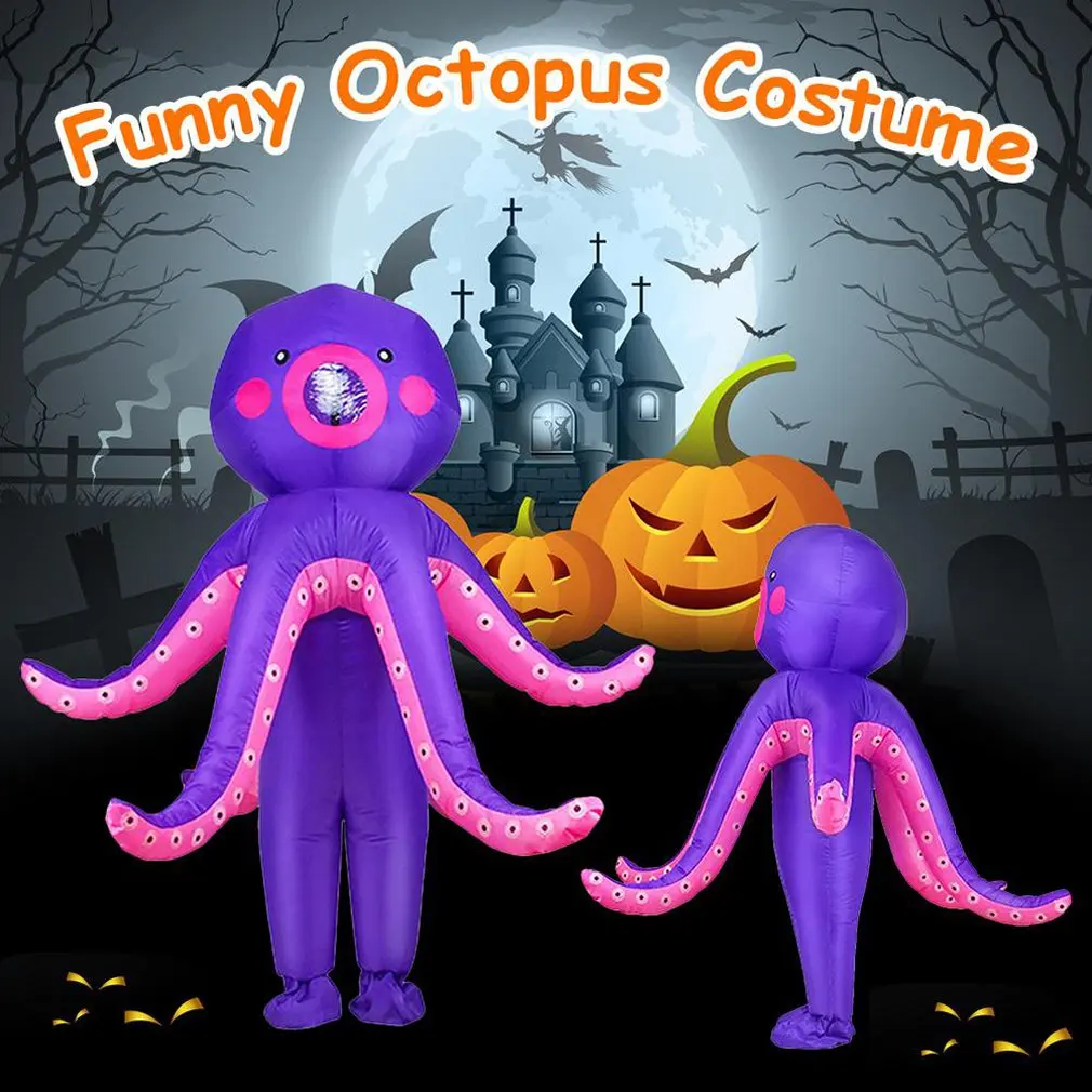 

Octopus Inflatable Suit Inflatable Octopus Costume Blow Up Funny Dress Up Clothing For Halloween Cosplay Halloween Accessories