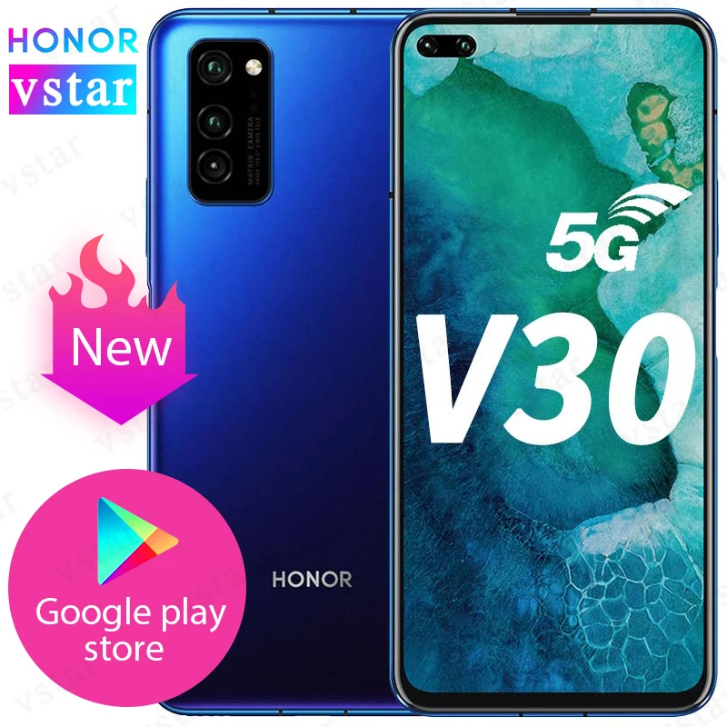 HONOR View 30 Honor V30 смартфон 5G версия 6,57 дюймов Kirin 990 Восьмиядерный Android 10 SA/NSA NFC Google Play