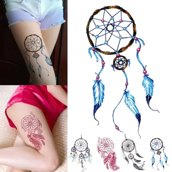 

Temporary Tattoo Sticker Waterproof Removable Dream Catcher Pattern Body Art Stickers Makeup And Tattoo Supplies