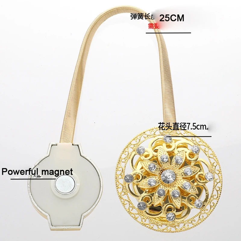 Curtain Tieback curtain accessories curtain tiebacks Pearl Magnetic Curtain Clips Holder Window Home Decorative Accessories Spring Buckle Holdback Tie 1Pc