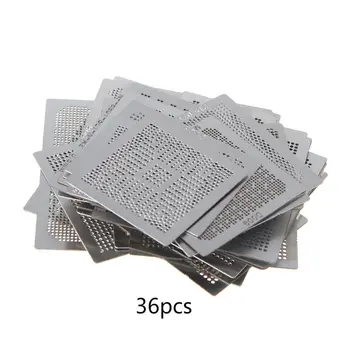 

36Pcs/set Direct Heat Graphics Card Stencils Steel BGA Reballing Stencil for IN-TEL/for NVIDIA/for ATI Video Chips