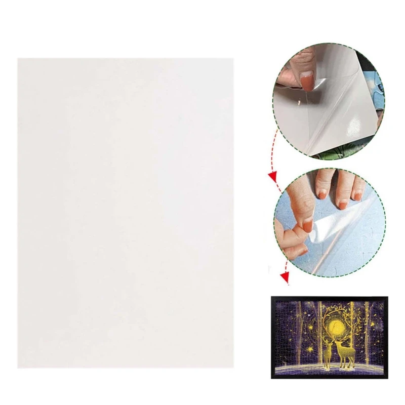 

New 4/10/20 Sheet/set Puzzle Transparent Protective Film Puzzle Protection Film Glue Sheet for Peel off and Stick Fixed Puzzle