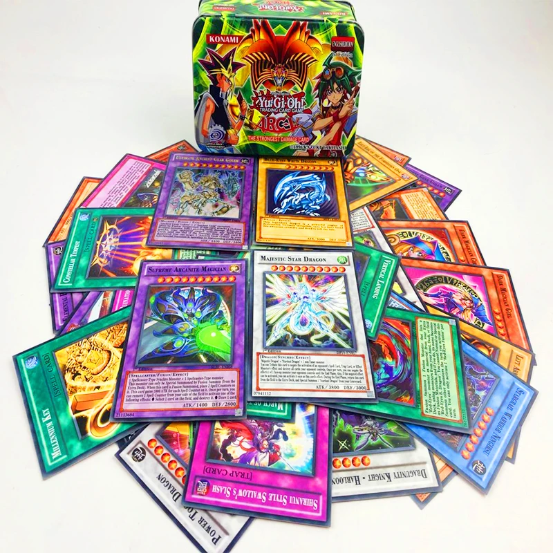 288 шт./компл. Yu-Gi-Oh игровые карты классические Yu-Gi-Oh игры английские карточки картонные коллекционные карточки с флеш-картой и металлическая Оловянная коробка игрушка