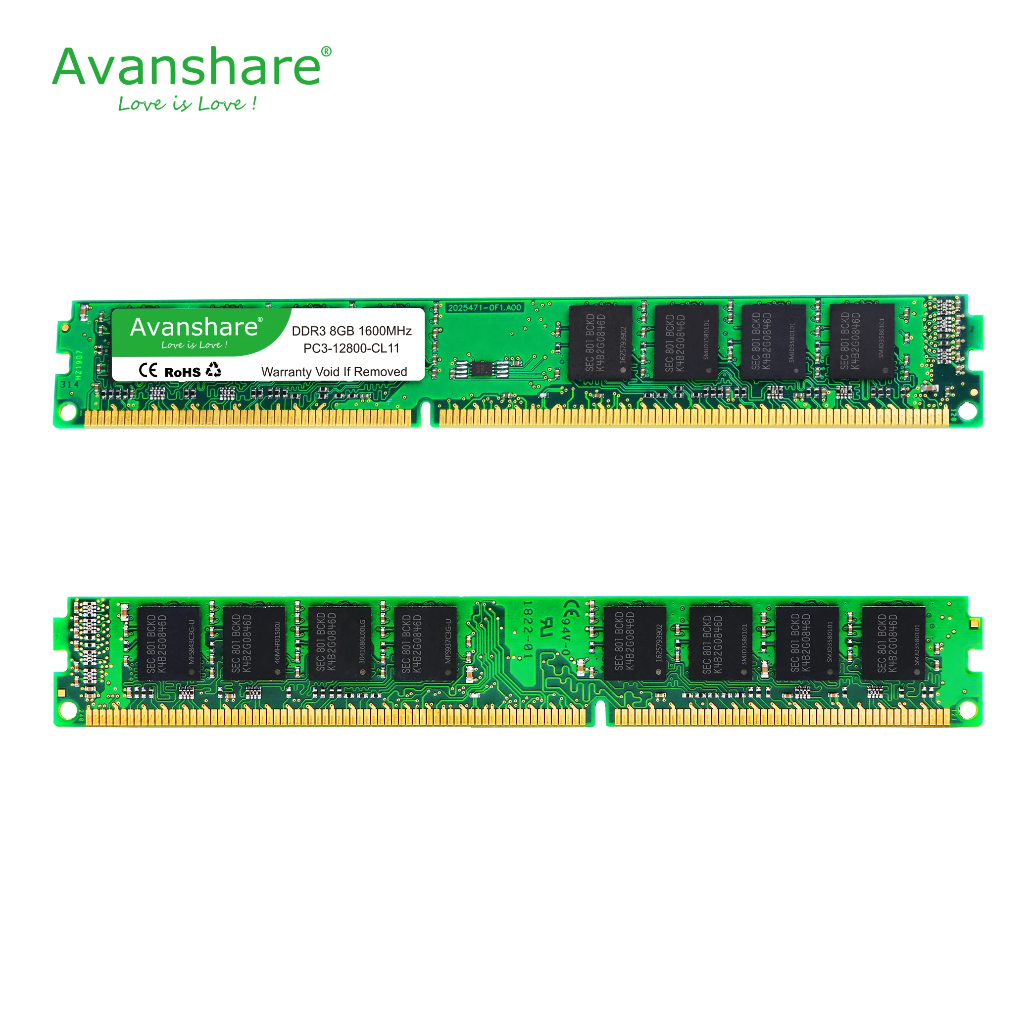  Avanshare DDR3 4GB/8GB 1333MHZ/1600MHz and 2GB 1333MHZ Desktop ram Memory 240pin 1.5V DIMM Intel/AM