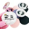 Wholesale Lash Packaging Box Round Lash boxes with Mirror 8-20mm Mink Eyelashes Packaging Box Empty Makeup Beauty 1