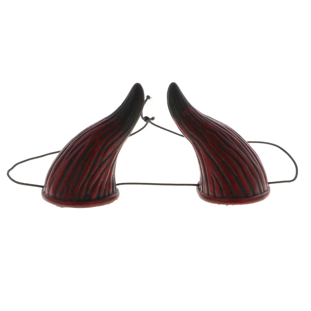Halloween Costume Ox Bull Horn Elastic Headband Devil Halloween