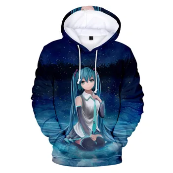 

Hatsune Miku Hoodies Hoddie Clothes Hooded Sweatshirt Japanese Anime Harajuku Kawaii Cute for Men Women Kid Pullover