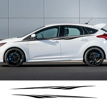 

2pcs Car Both Side Door Stickers Stylish Auto DIY Vinyl Racing Styling Decals For Ford Focus 2 3 MK2 MK3 Car Tuning Accessories
