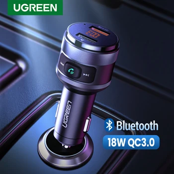 

UGREEN USB Car Charger FM Transmitter Quick 3.0 Charge Fast Charger for Xiaomi Samsung iPhone Huawei QC3.0 Charger Car Charging