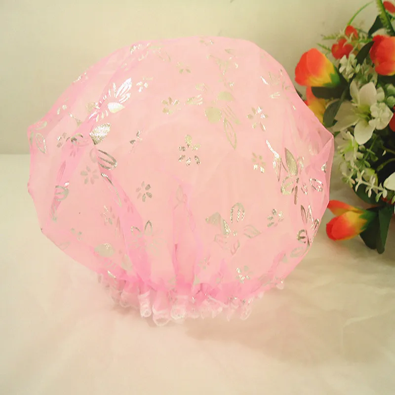 1 шт. шапочка для душа водостойкая эластичная шапочка для спа-душа утолщенная шапочка для душа продукт для волос салон ванная комната принадлежность для купания - Цвет: Pink
