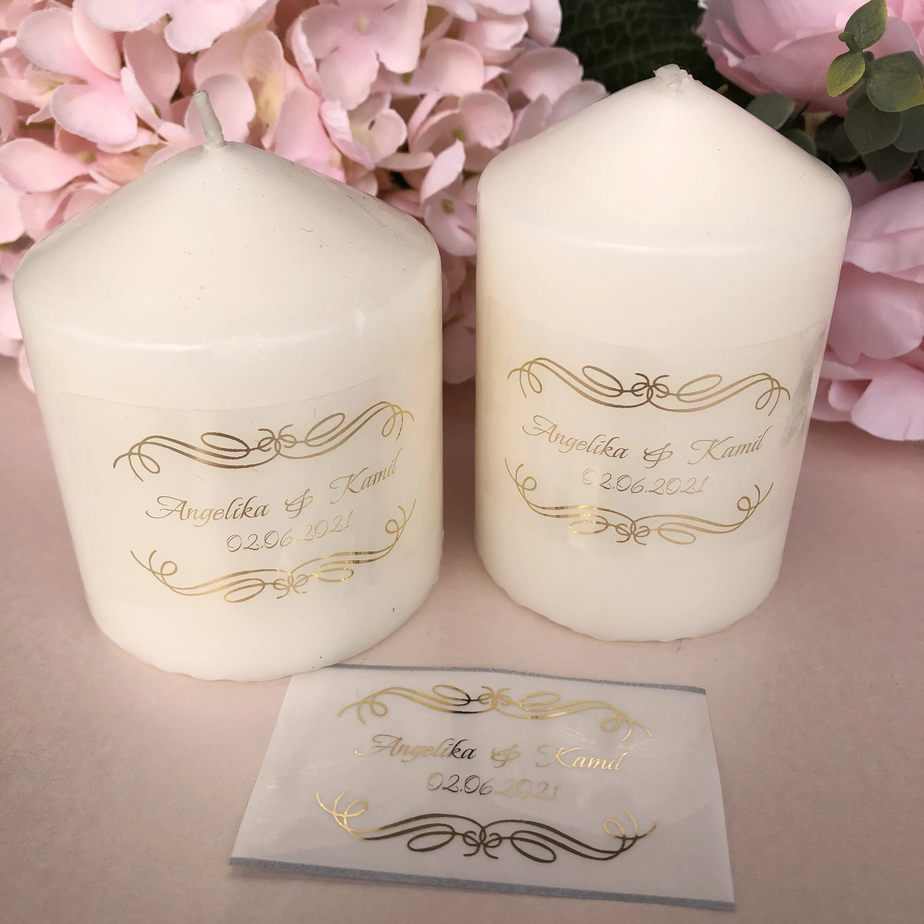 Personalized Name Wedding Candle Stickers Customize Baby Shower Candles  Gifts Tag - Quotes & Words - AliExpress