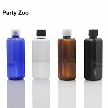 

900 x 100ml Assorted Color Square PET Bottle with Sealed PP Lid Body Lotion Storage Jar Wholesale