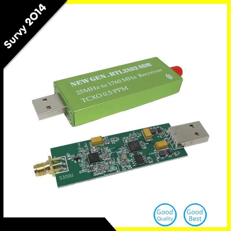 RTL-SDR USB Adapter RTL2832U + R820T2 1Ppm TCXO TV Tuner Stick Receiver Oscillator diy electronics | Электронные компоненты и
