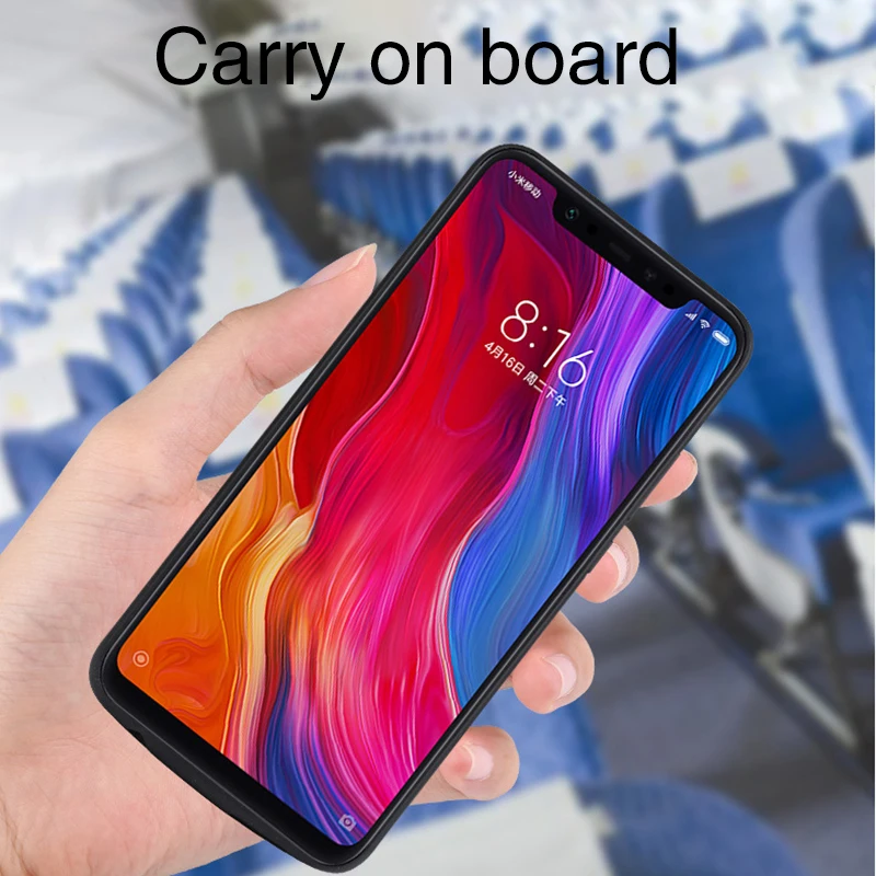 Чехол для зарядного устройства для Xiaomi Mi 8, 6500 мА/ч, внешнее запасное зарядное устройство, внешний аккумулятор, чехол для телефона с подставкой, чехол для зарядного устройства