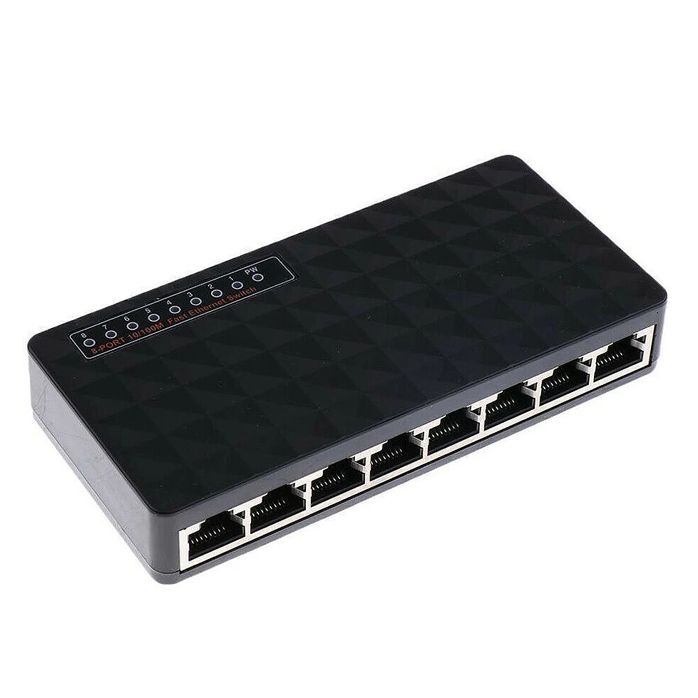 10/100 Мбит/с 8 портов Poe Ethernet Lan Настольный сетевой Переключатель концентратор адаптер (США штекер)