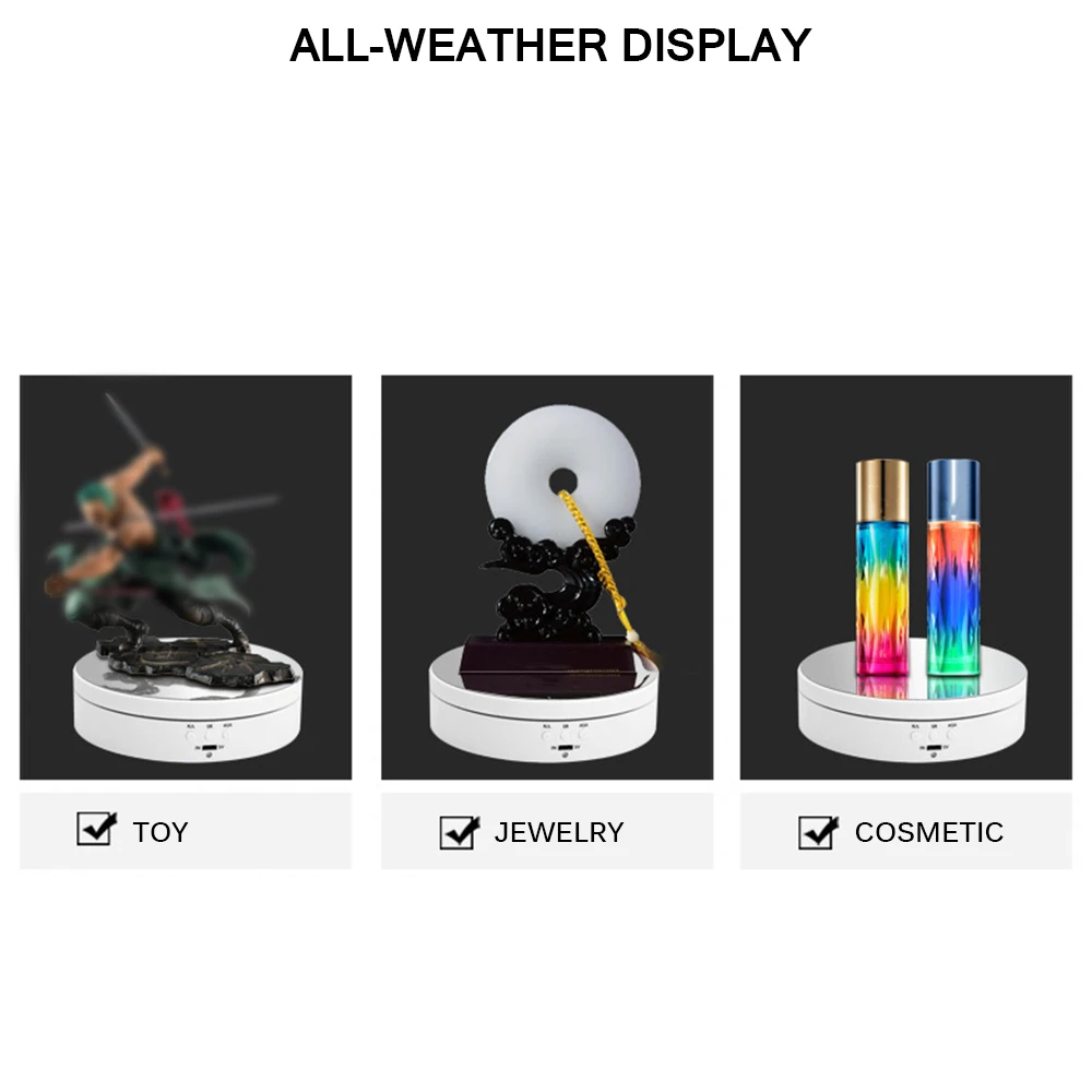 3 velocidades de rotação elétrica display stand