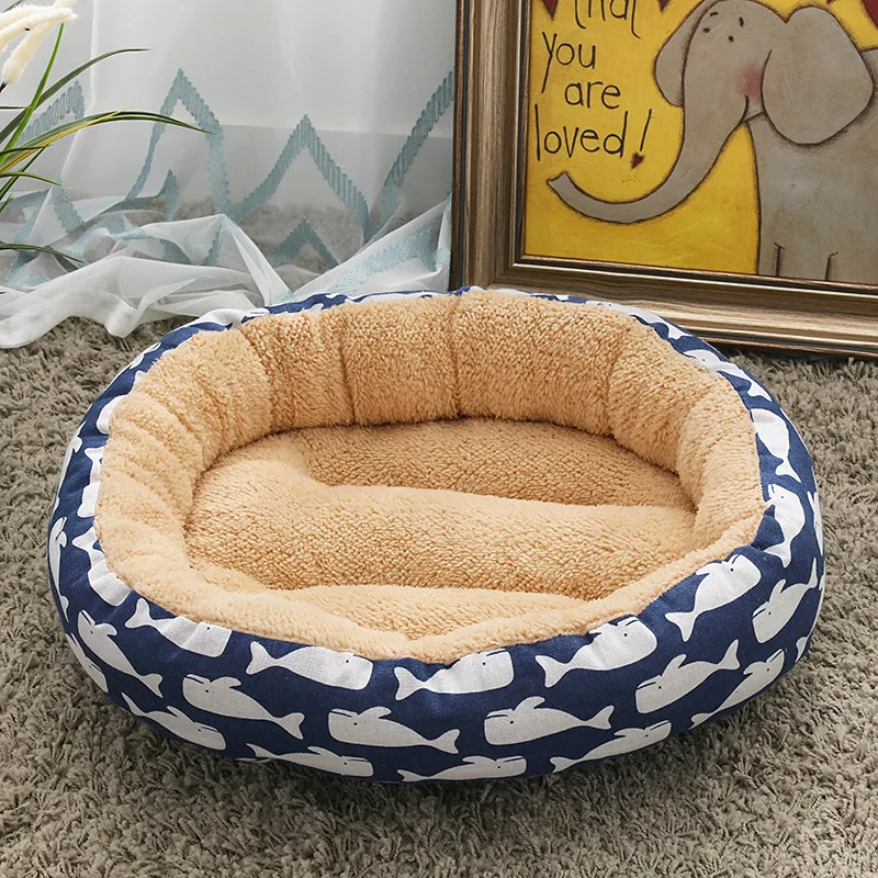  Fleece Pet Dog Cat Warm Bed House Plush Cozy Nest Mat Pad Sweet Puppy Room Comfortable Nest For Cat