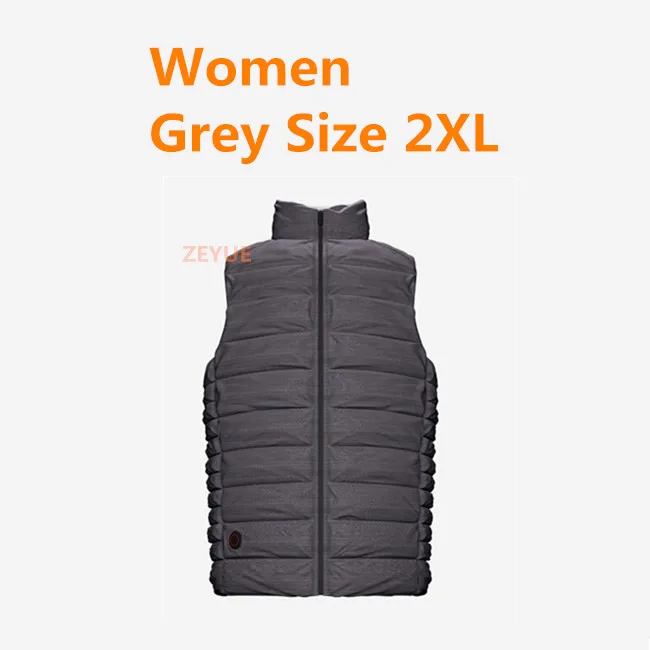 Women Gray XXL Xiaomi mi хлопок mi th умный температурный контроль гусиный пуховый жилет 4 передач горящий жилет для мужчин и женщин интеллектуальная теплая одежда - Цвет: Women Gray XXL