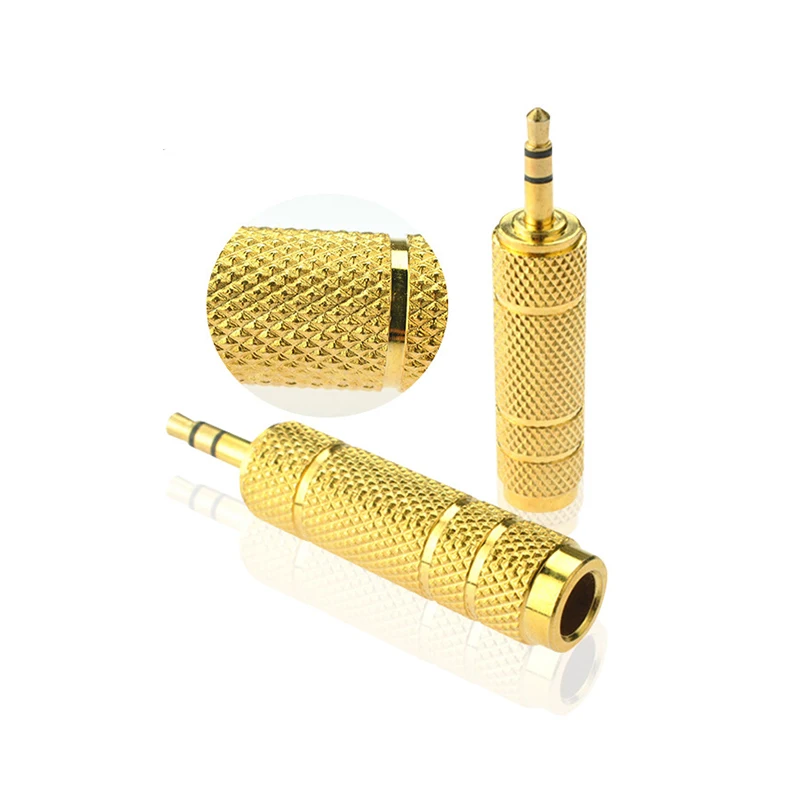 100PCS 3 5mm Male To 6 5 Mm Female Guitar Converter Adapter for Microphone Headphone Speaker Wholesale