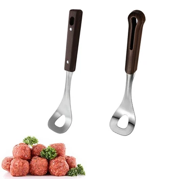 

1 Pc Meatball Maker Spoon Scoop Nonstick Stainless Steel Meat Ball Mold Eith Leaked Elliptical Hole Kitchen Accessories Gadget