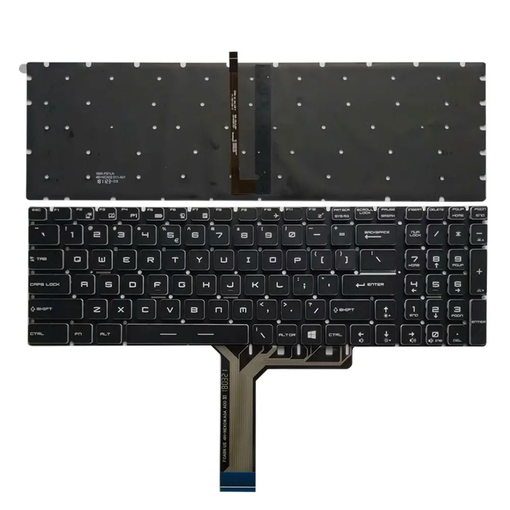 Teclado do Portátil dos Eua para o Msi Novo Gl72 Gp62vr Gp62mvr Gp72mvr Teclado Eua Gp62 Gp72 Gl62 Lg72 - Imagem 2
