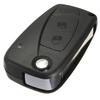 

3 Button Car Flip Remote FOB Key Shell Case Blade Black For Fiat Panda Grande Replacement Keyless FOB Shell Cover