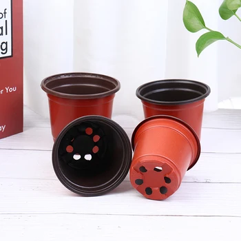 

10PCS Plant Flower Pots Plastic Macetas Groot Soft Flowers Nursery Seeds Pots Garden Accessories Decoration