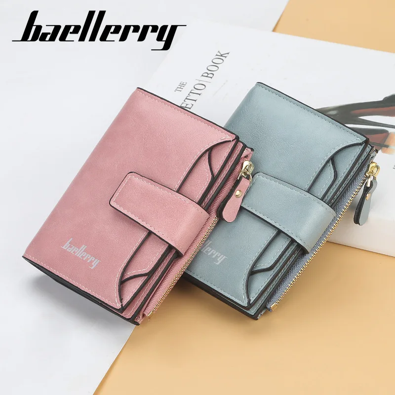 New Short Women Wallets High Quality Brand Card Holder Zipper Female Purse Coin Holder Wallets For Girl Money Clips 6