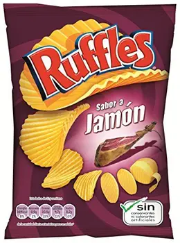 

LAY´S - Ruffles Patatas Fritas Onduladas Jamón Bolsa 31 Gr