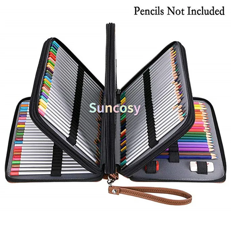 200 Holes Slot Pencil Case Pen Holder Colored Pencil Pouch - Temu