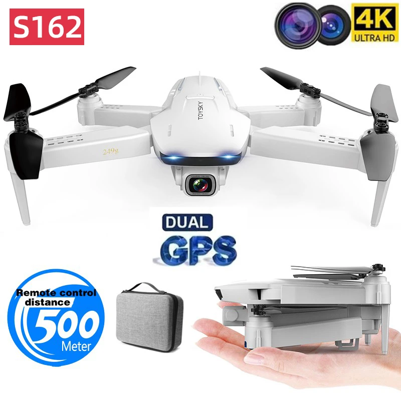 2020 S162 GPS RC Drone w/ 4K Camera 5G Wifi FPV Foldable RC Quadcopter Toy Model 2020 S162 GPS RC Drone w/ 4K Camera 5G Wifi FPV Foldable RC Quadcopter Toy Model