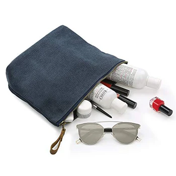 

Canvas Makeup Bag Cosmetic Bag Large Toiletry Bag Travel Bag Case Organizer for Women