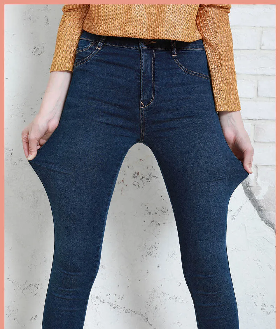 Зимние джинсы Vrouwen скинни Broek супер стрейч поддельные Voorzijde карман Tail Blauw Grijs Zwart Wit тонкие эластичные джинсы