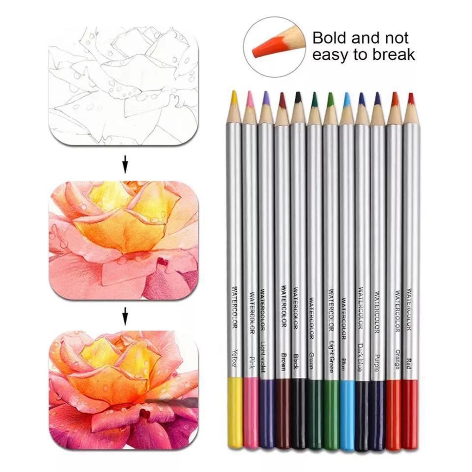 51-Piece Colored Pencils Set, Drawing Pencils and Sketching Kit