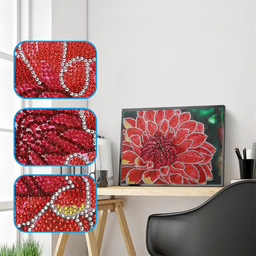 Peony Diamond painting Dream Cottage Diy Diamond Drawing crafts Needlework square drill diamond Mosaic pasted