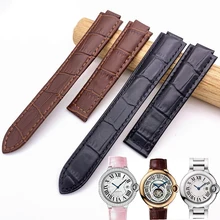 Аксессуары для часов кожаный ремешок для мужчин Cartier синий шар tank Santos ремешок для женщин Спорт на открытом воздухе водонепроницаемый ремешок для часов