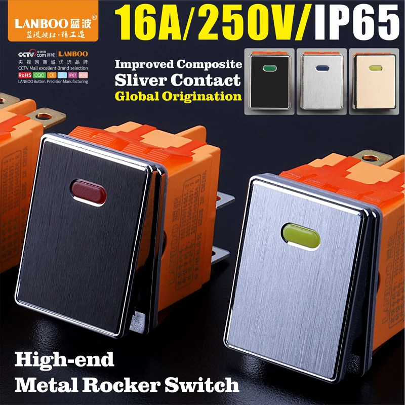 LANBOO 2822 1 series Rocker Switch ON OFF 2 Position 4/6Pin Electrical ...